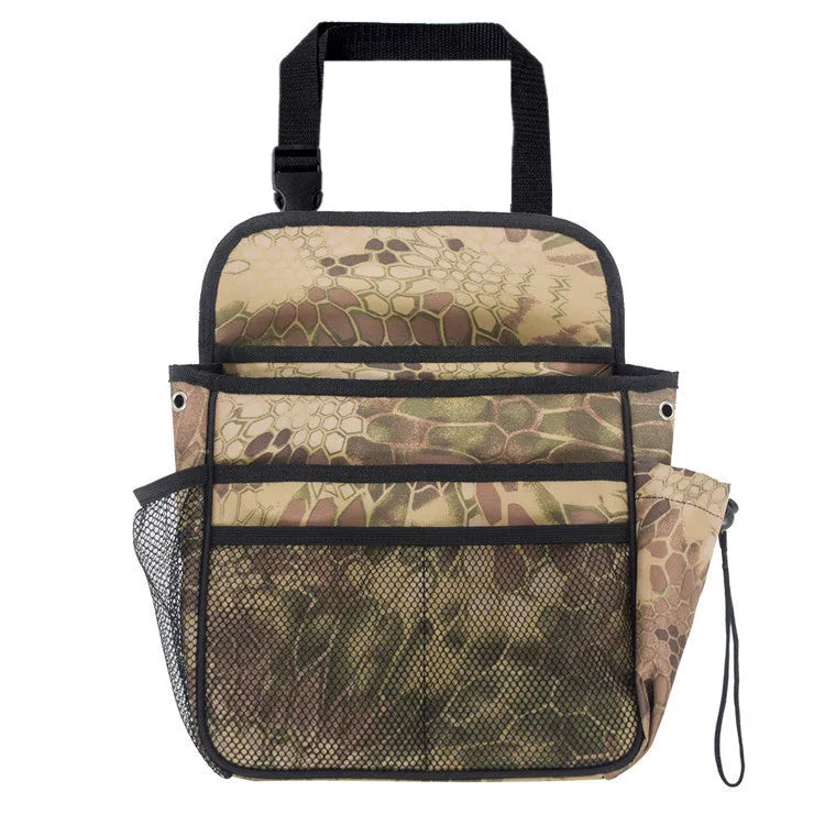 Multifunctional car suspension storage bag, polyester, 35x28x9cm, in black, snake pattern camouflage, or new leaf camouflage.