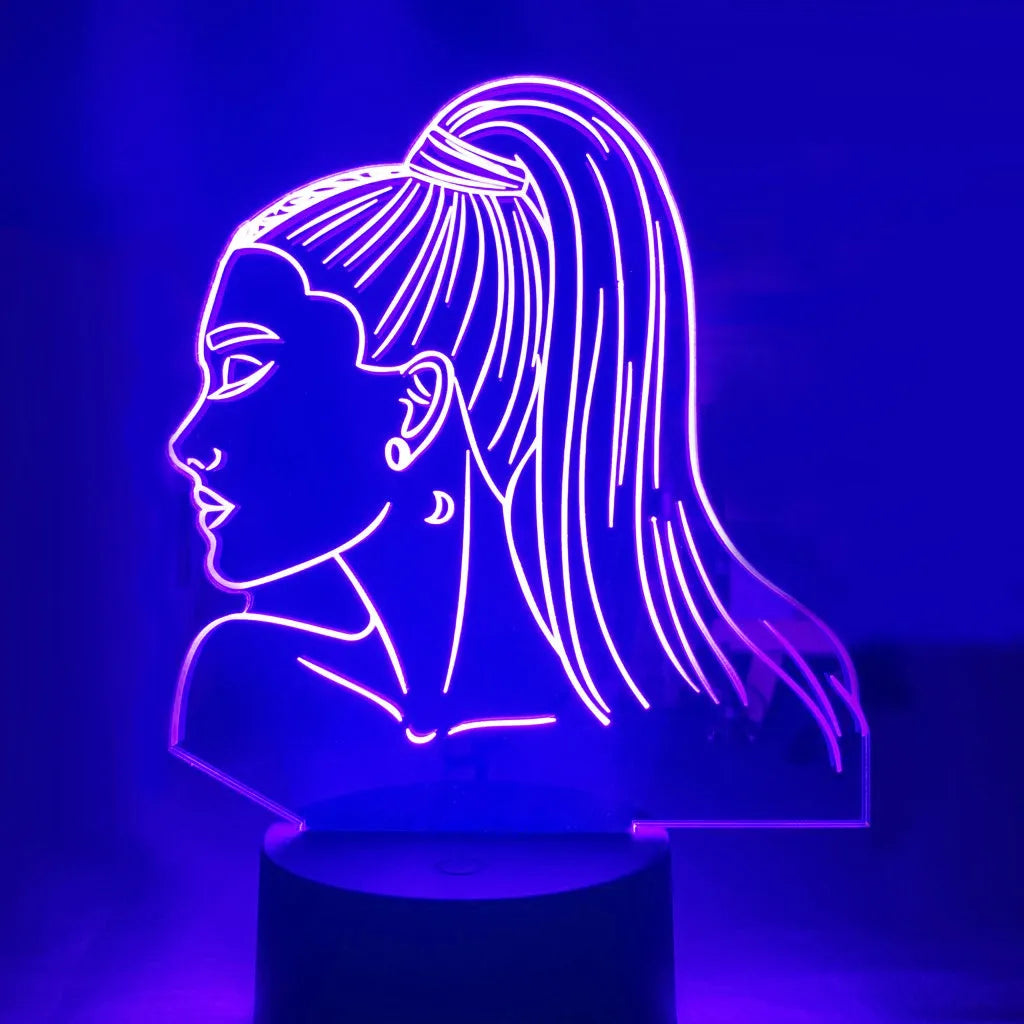 Touch remote control LED desk lamp with acrylic shade on black base