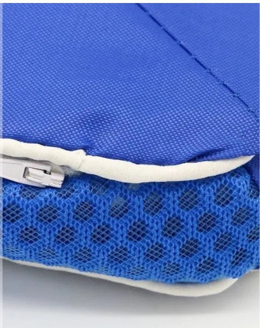 Blue pet summer cooling ventilation ice mat made from cool nylon Oxford, size 73x46x3.5cm