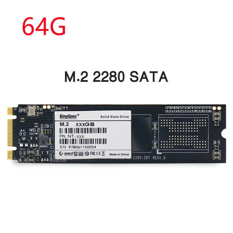 KingSpec M.2 NGFF 2280 SATA SSD in black, 22 x 80mm, 3D NAND Flash, capacities 128GB to 2TB