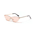 Brown vintage style metal frame sunglasses with UV400 protection