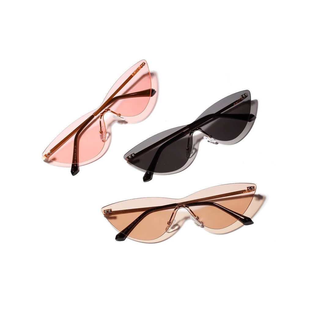 Brown vintage style metal frame sunglasses with UV400 protection