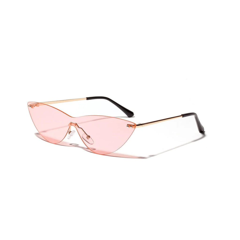 Brown vintage style metal frame sunglasses with UV400 protection