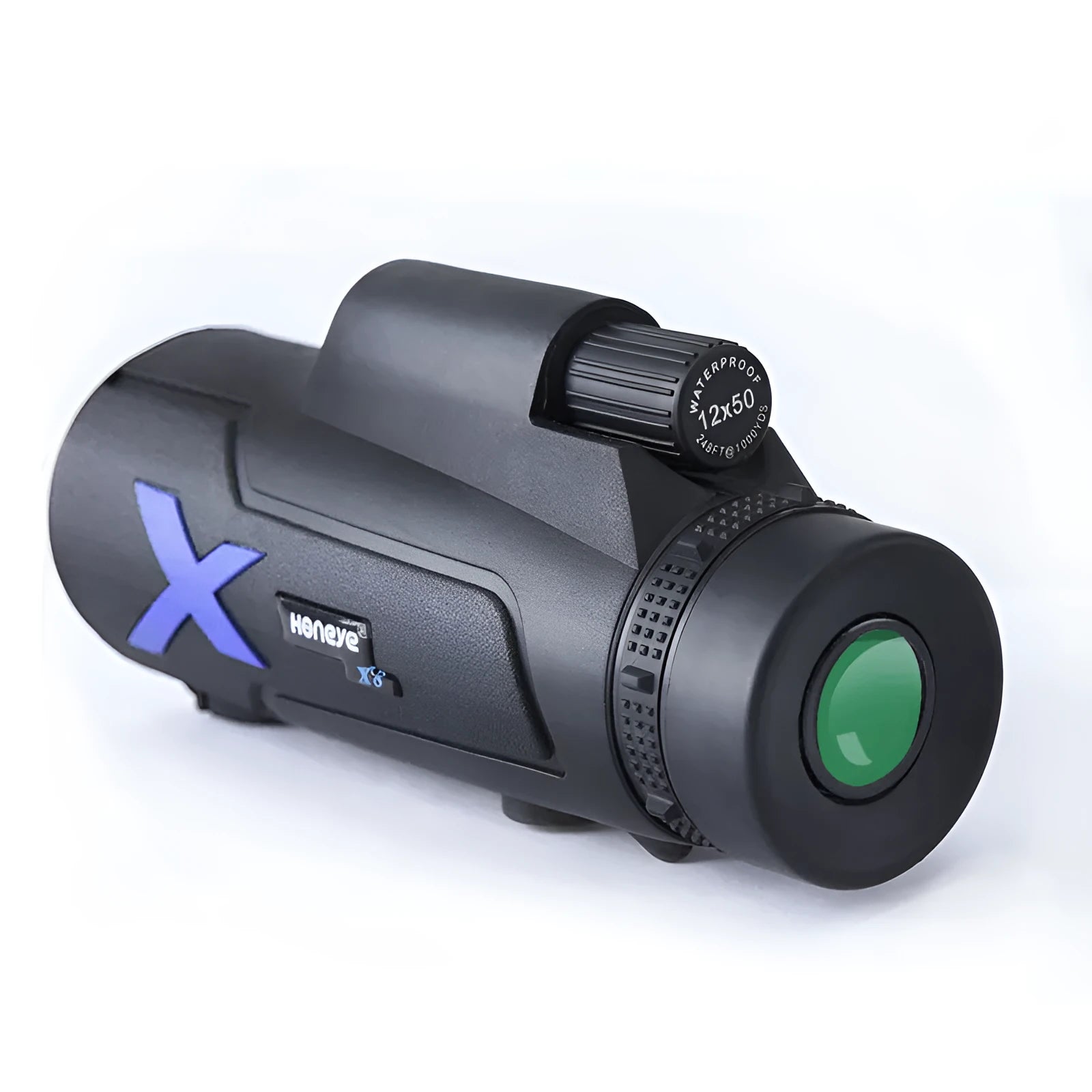 Black monocular telescope with cell phone connection 50x magnification wide field of view