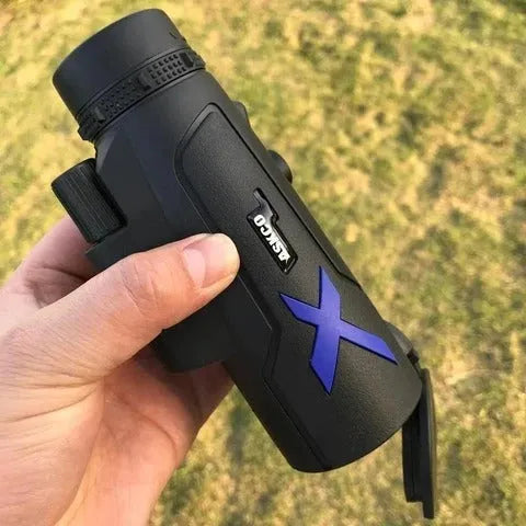 Black monocular telescope with cell phone connection 50x magnification wide field of view