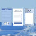 Creative hand-account collage notebook with 30 pages, showing four cartoon cover design options.