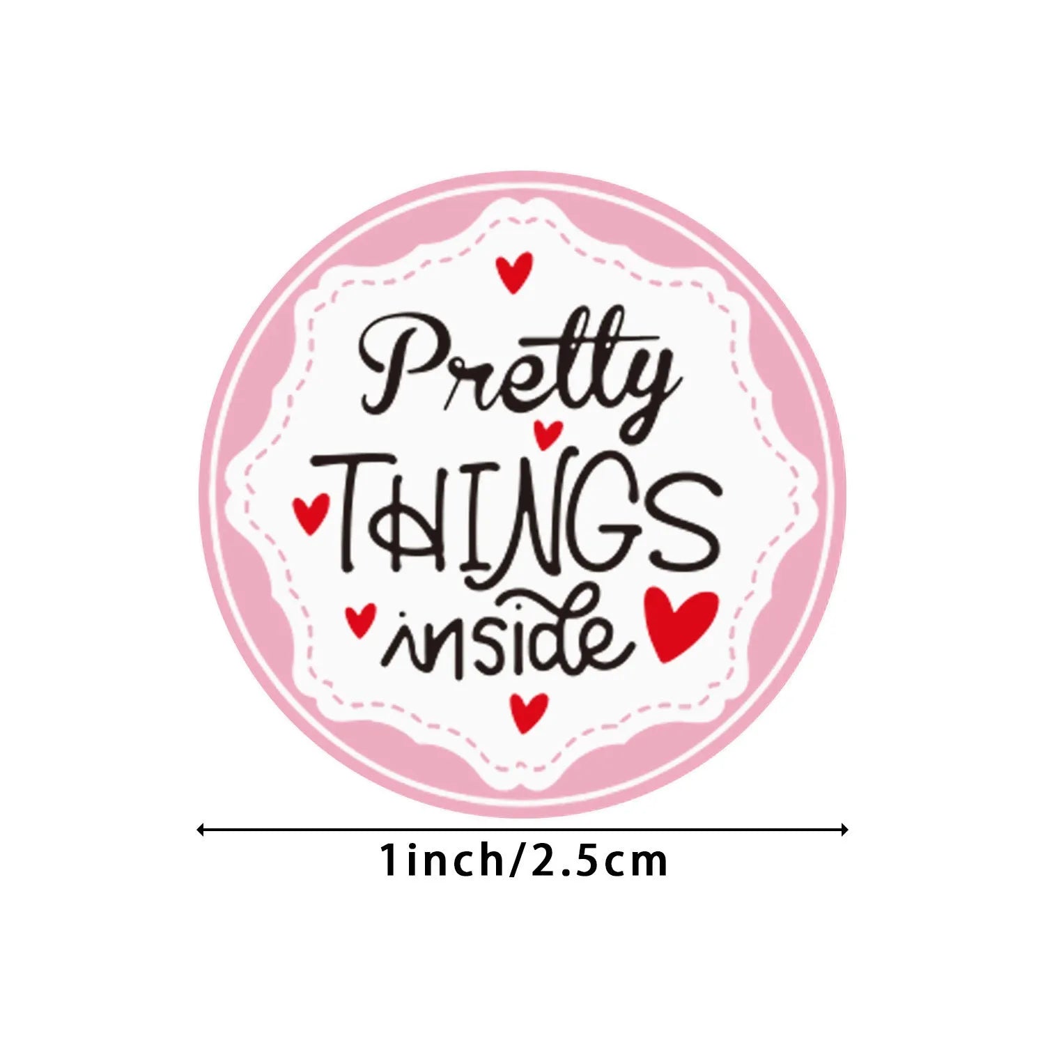 Round kraft paper sticker labels on roll, holiday decoration gift series, 1 inch and 1.5 inch diameters
