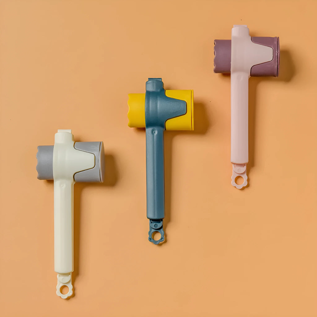 PP food sealing clip in pink, white or dark blue, 12.3 x 2.7 x 4.8 cm, for milk powder and snack bags