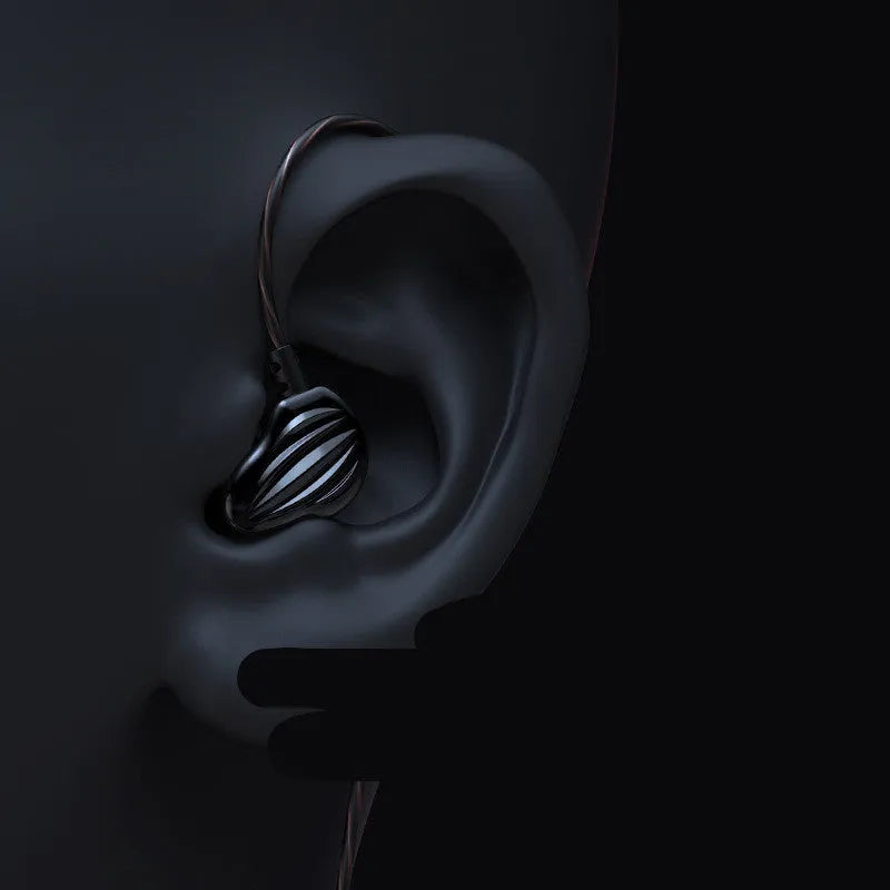 White in-ear sports headphones with around-ear wearing style and 3.5mm plug
