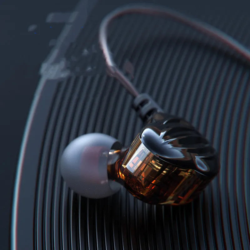 White in-ear sports headphones with around-ear wearing style and 3.5mm plug