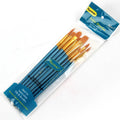 10 gouache brushes with 20 cm wooden handles in blue packaging for oil painting and watercolour