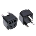 Square white power conversion adapter with five international socket outputs