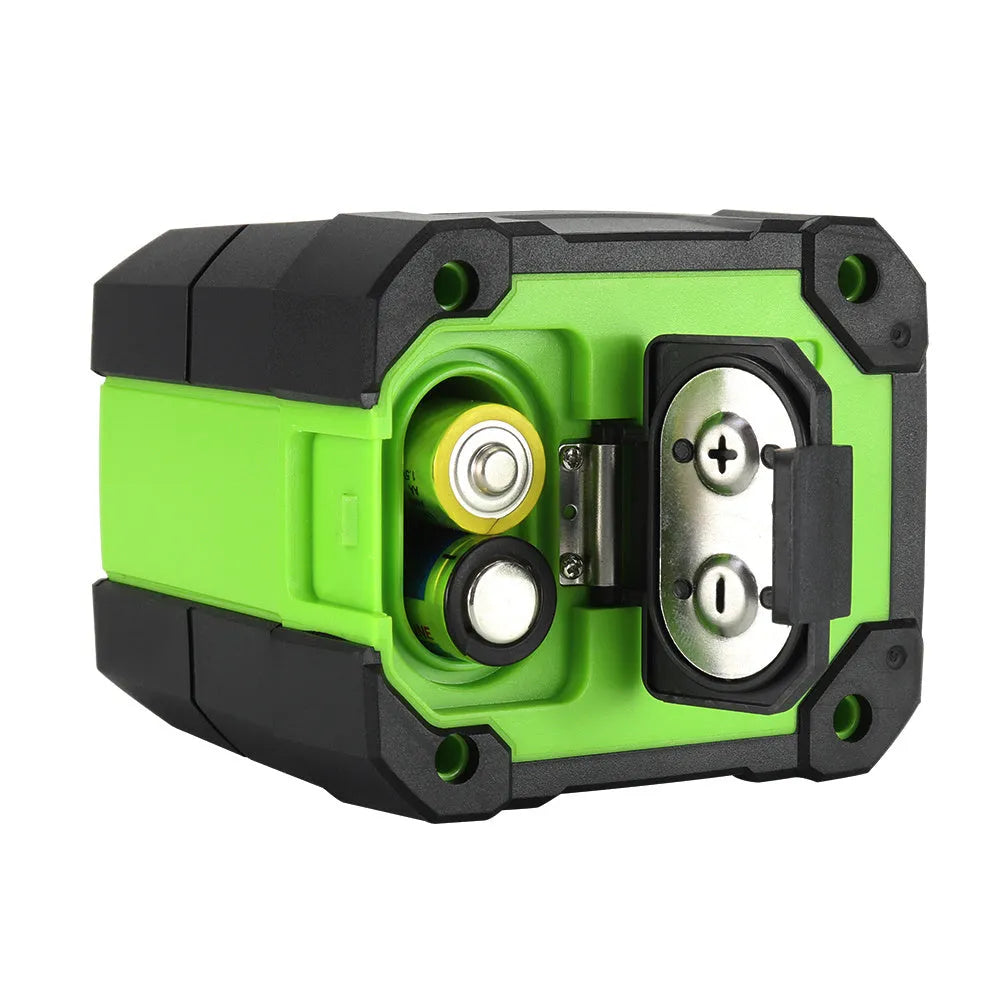 2-wire laser level gauge with 10m range and 3mm accuracy, red or green light option, compact body