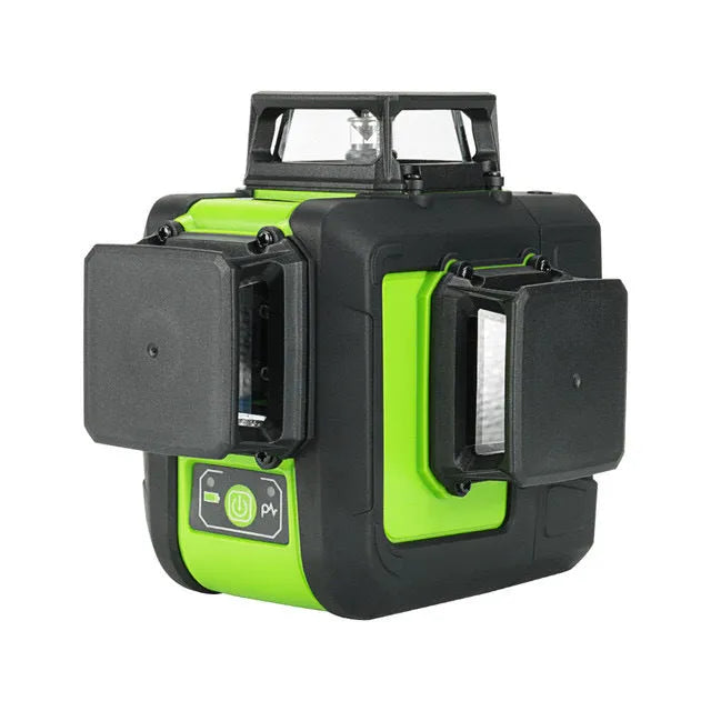 2-wire laser level gauge with 10m range and 3mm accuracy, red or green light option, compact body