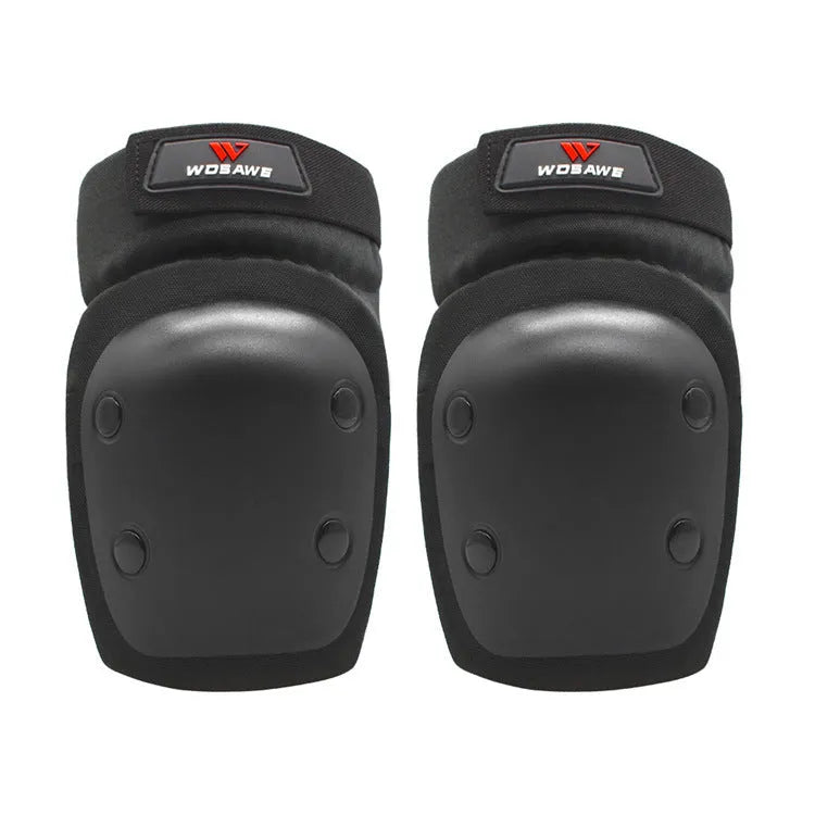 Black anti-fall elbow guard with EVA padding and Oxford cloth outer layer for sports protection