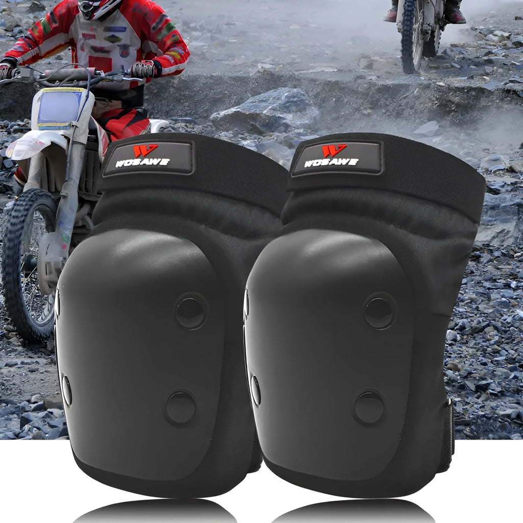 Black anti-fall elbow guard with EVA padding and Oxford cloth outer layer for sports protection