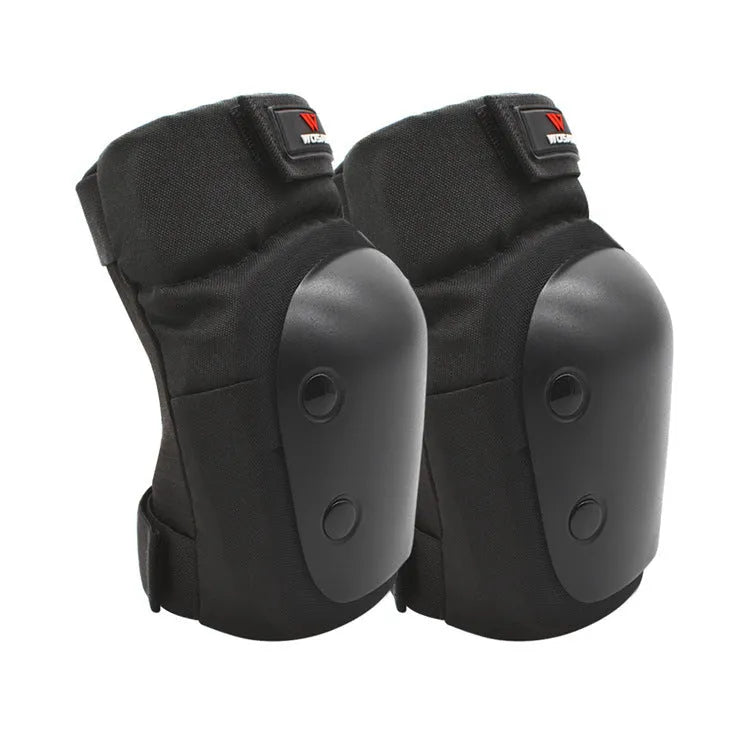 Black anti-fall elbow guard with EVA padding and Oxford cloth outer layer for sports protection