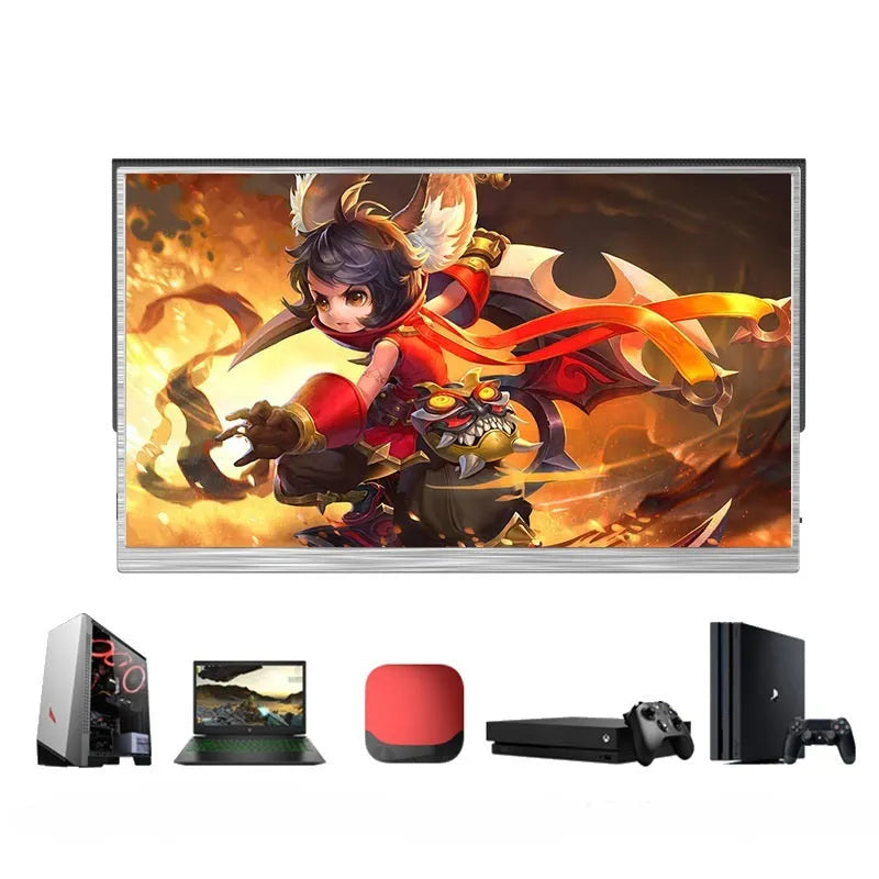 15-inch portable IPS monitor with HDMI and USB-C ports for gaming and mobile use