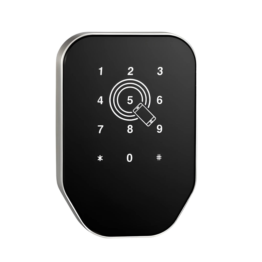 GLM6 induction electronic lock for sauna cabinet in gold finish with password keypad and card slot