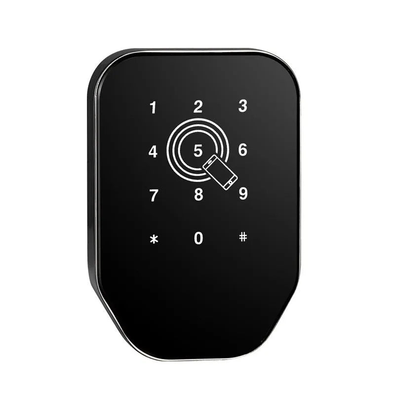 GLM6 induction electronic lock for sauna cabinet in gold finish with password keypad and card slot