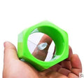 A yellow manual spiral knife vegetable cutter for slicing cucumbers, made from food-grade ABS plastic.