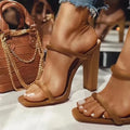 New large size ladies high heel sandals with hollow out upper in artificial PU, available in apricot colour