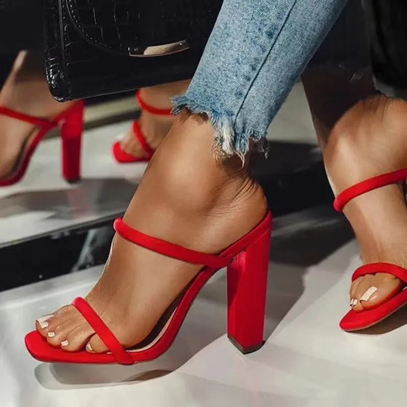 New large size ladies high heel sandals with hollow out upper in artificial PU, available in apricot colour