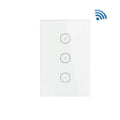 120 type smart dimmer switch with touch glass panel in black or white colour options