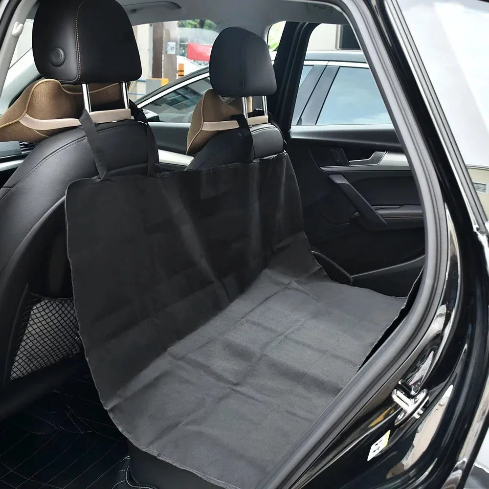 Waterproof dog kennel mat in black for car rear made from 600D Oxford cloth with anti-dirty surface