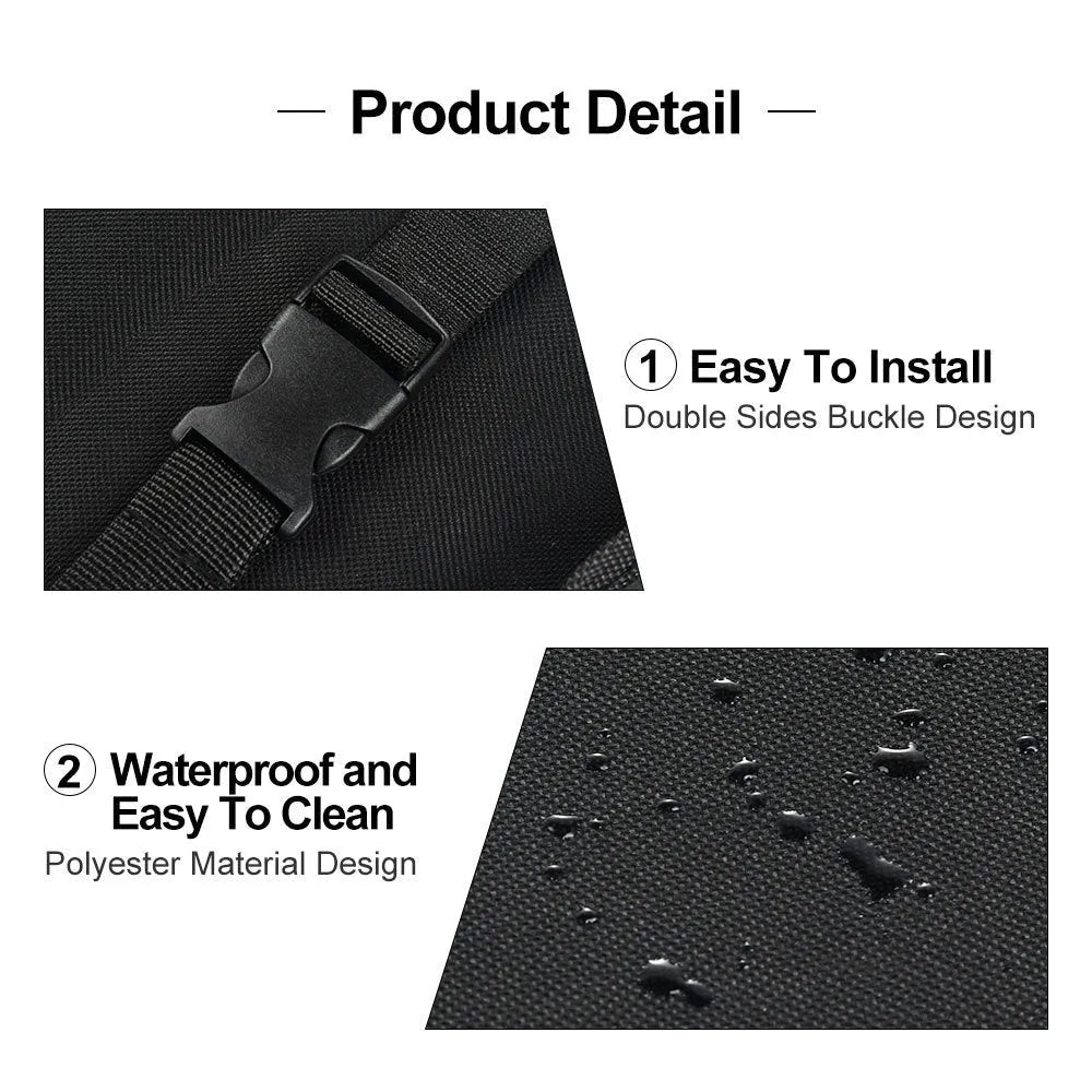 Waterproof dog kennel mat in black for car rear made from 600D Oxford cloth with anti-dirty surface