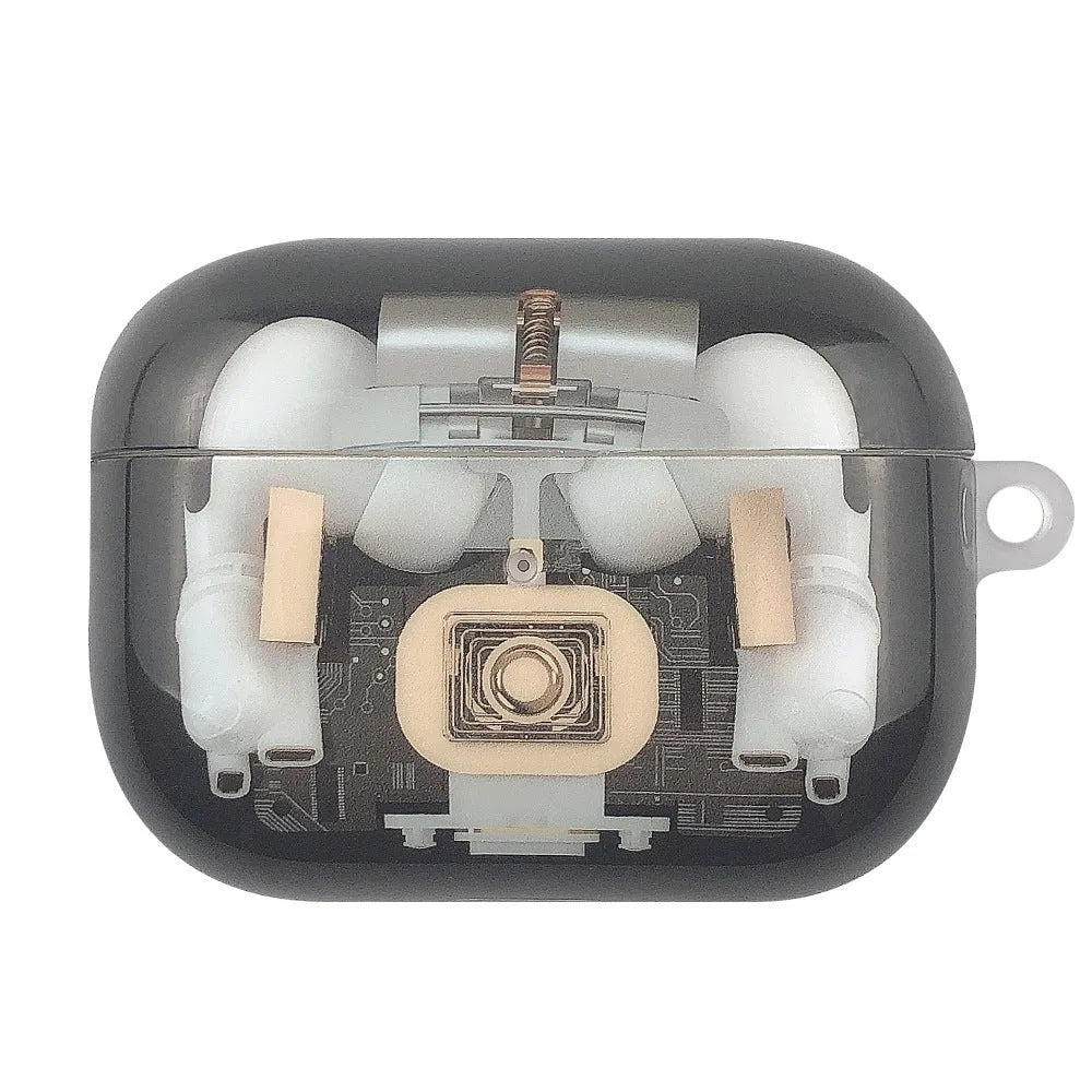 Steampunk mechanical design TPU protective case for Apple AirPods 1 and 2 generation