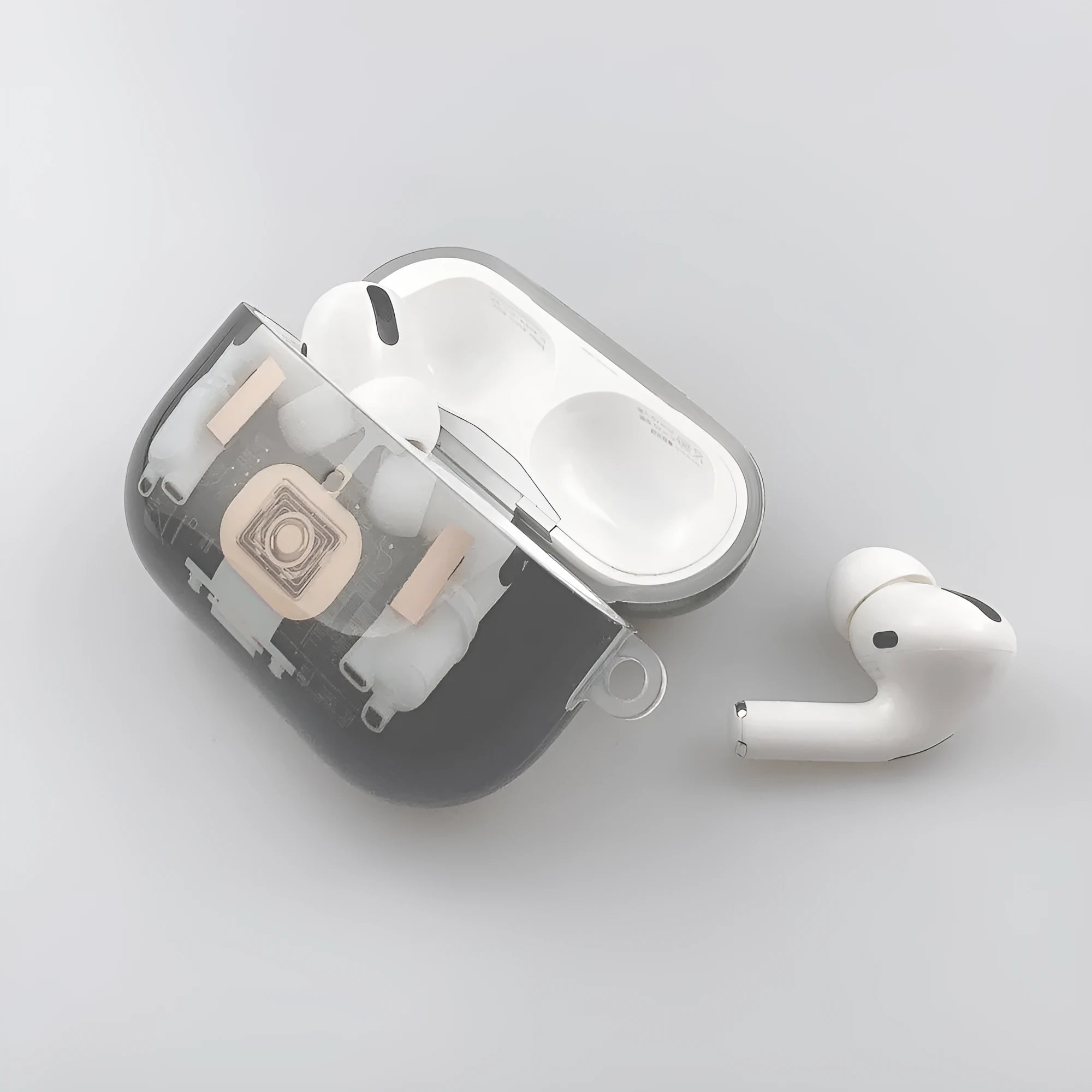 Steampunk mechanical design TPU protective case for Apple AirPods 1 and 2 generation