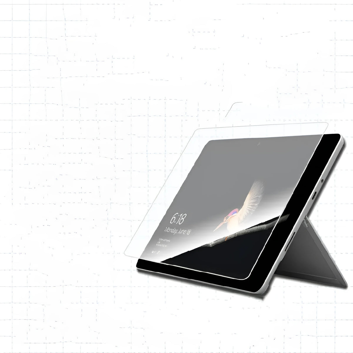 15-inch anti-fingerprint tempered glass screen film for Wacom DTK1661K0F, anti-glare matte, blue light proof or frosted options.