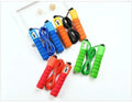 Adult counting skipping rope with sponge handles and multi-colour plastic rope