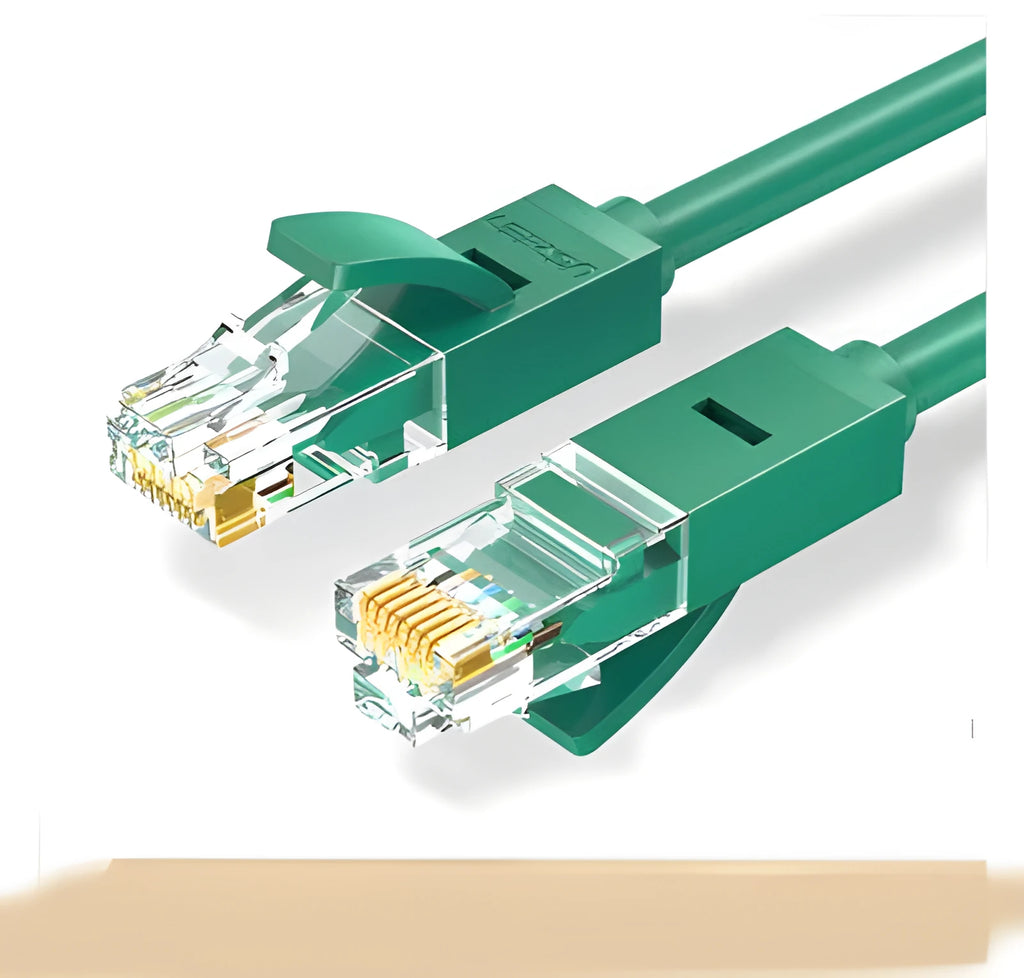 UGREEN green Ethernet network cable with RJ45 connectors in 1 metre or 2 metre length options