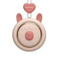 Mini bladeless neck band fan with hanging rope in a cute animal design colour.