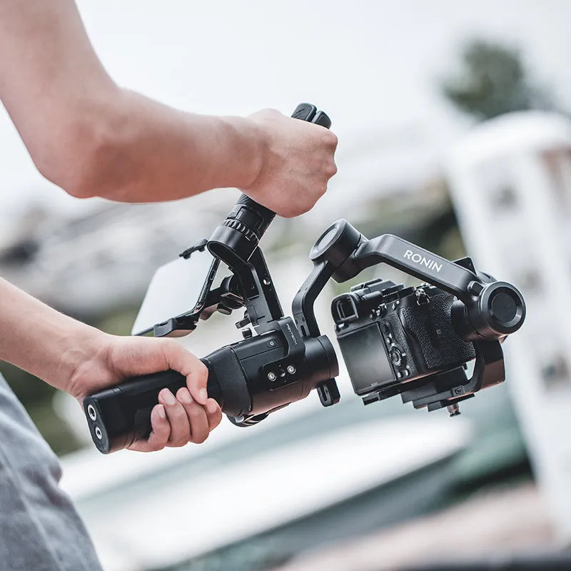 PGYTECH aluminium alloy pot holder accessory for DJI Ronin S and SC camera gimbals on a tripod.