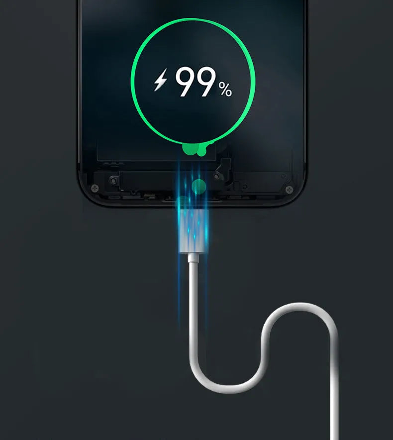 Black Android Type-C fast charging data cable 1.5 metres length