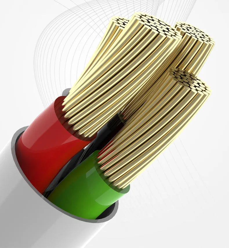 Black Android Type-C fast charging data cable 1.5 metres length