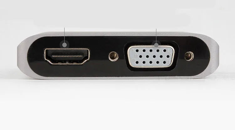 Hagibis USB 3.0 to HDMI-compatible VGA adapter in alloy grey with 0.2m cable for 4K HD multi-display