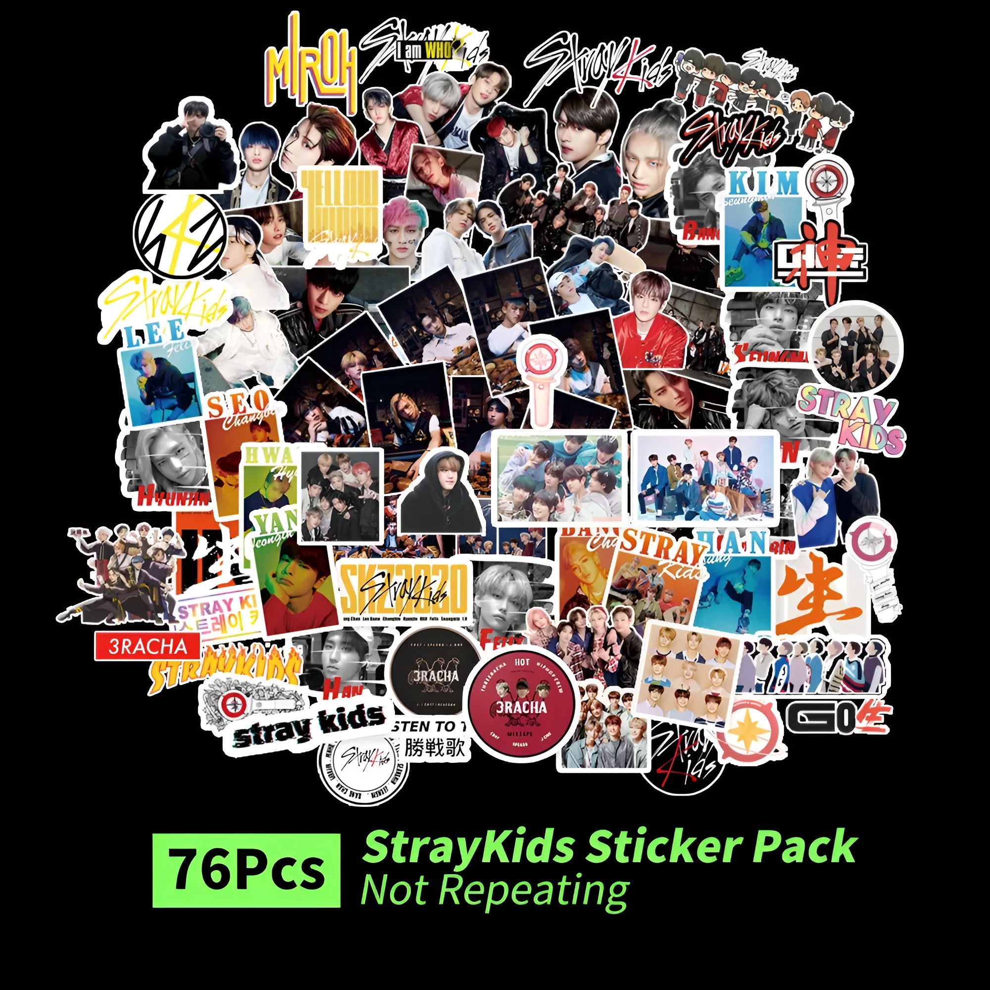 K-pop star and luggage stickers featuring EXO NCT127 Stray Kids TWICE GOT7 SEVENTEEN TXT designs