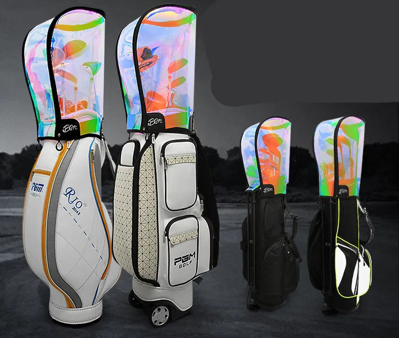 Universal waterproof ball bag cap with colourful laser effect and adjustable buckle