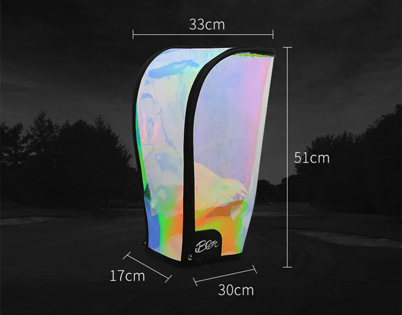 Universal waterproof ball bag cap with colourful laser effect and adjustable buckle