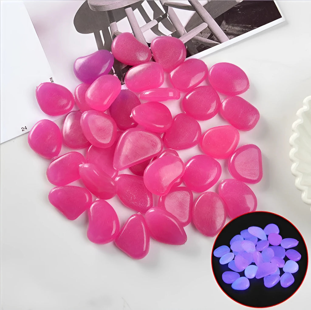 Mixed colour fluorescent luminous stones for aquarium and garden decoration