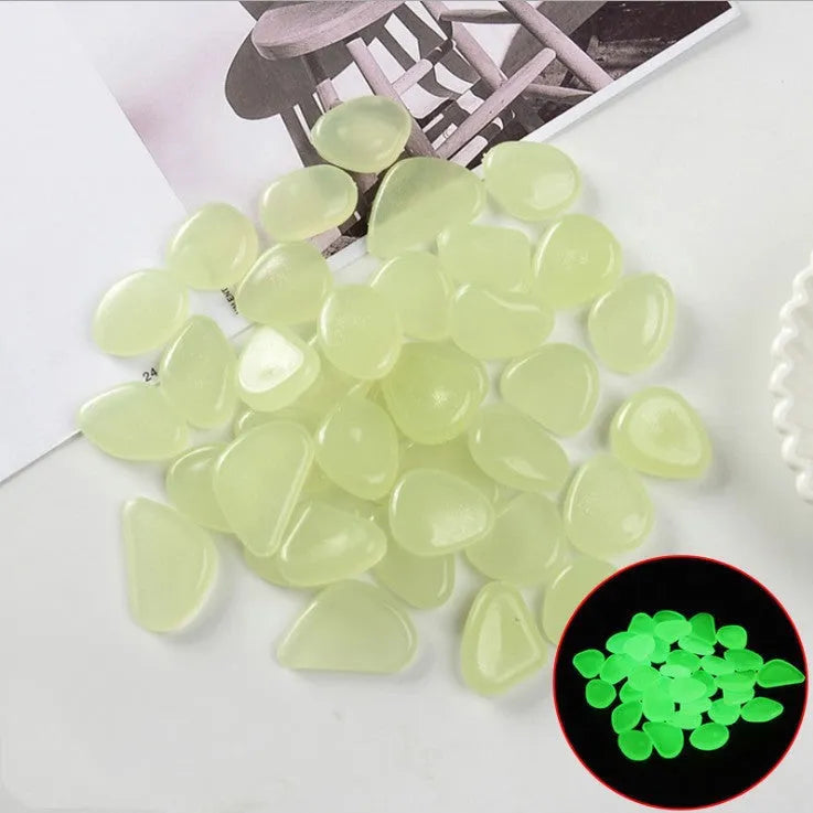 Mixed colour fluorescent luminous stones for aquarium and garden decoration