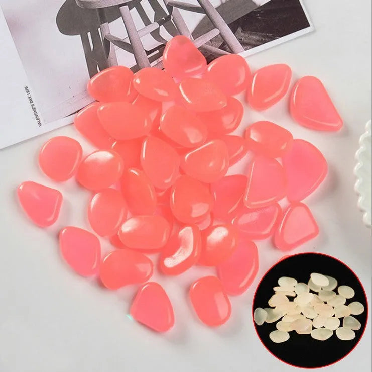 Mixed colour fluorescent luminous stones for aquarium and garden decoration