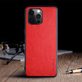 iPhone 12 Pro Max mobile phone case with lychee pattern, TPU back cover, business style, solid colour, black brown red