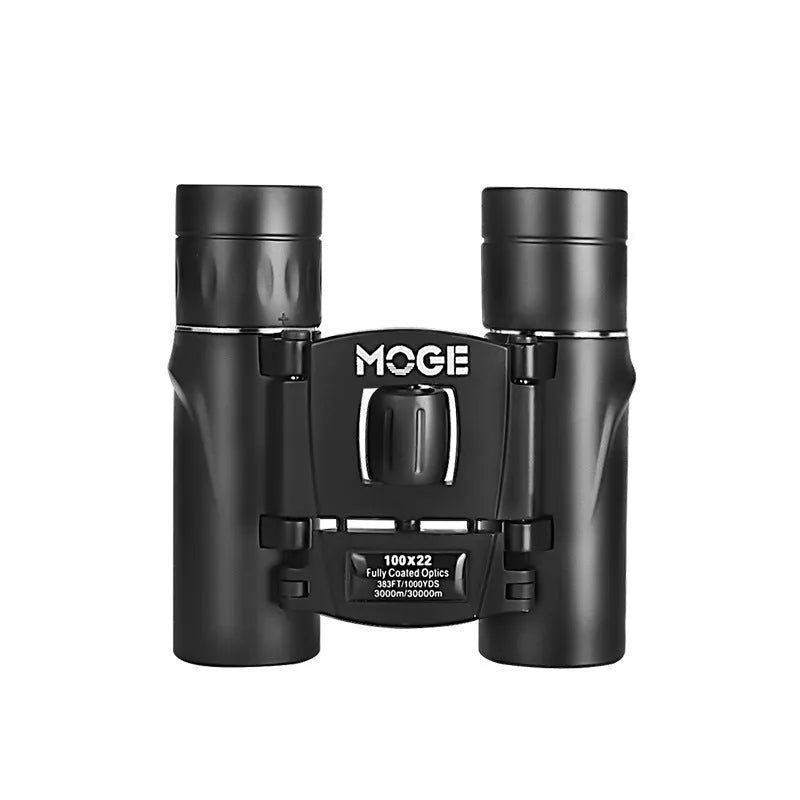 High-power high-definition binoculars with 10x magnification and spring clip, compact 11x7x5cm size