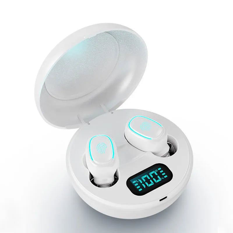 Private Mode Bluetooth TWS 5.0 earbuds in white, black, or red colours