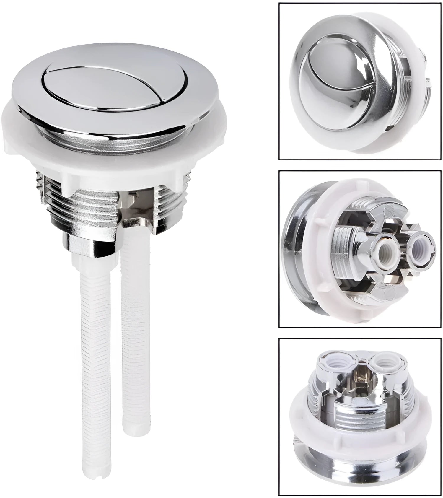 38mm round double flush button in ABS plastic for toilet tank replacement